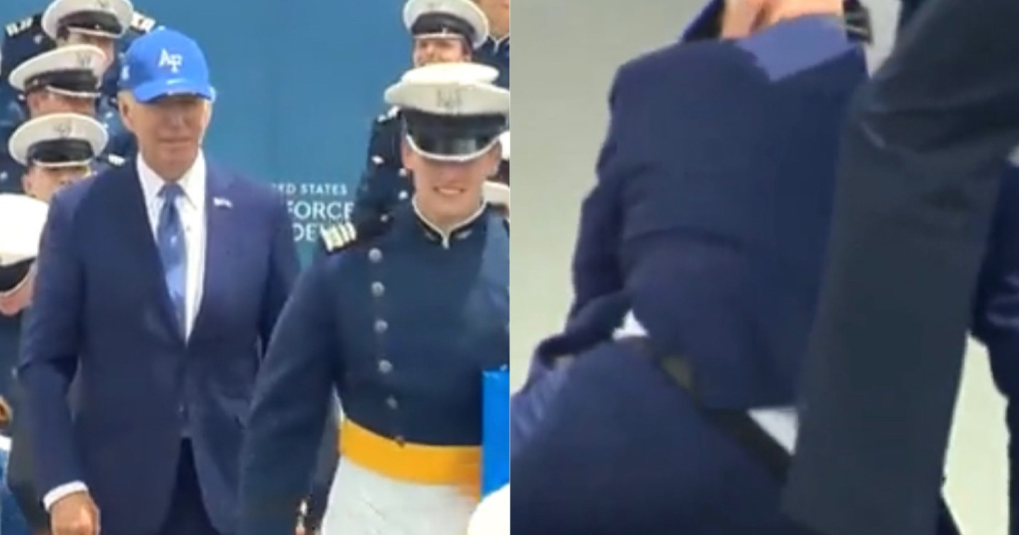 Joe Biden Trips Falls Hard On Stage During Air Force Commencement