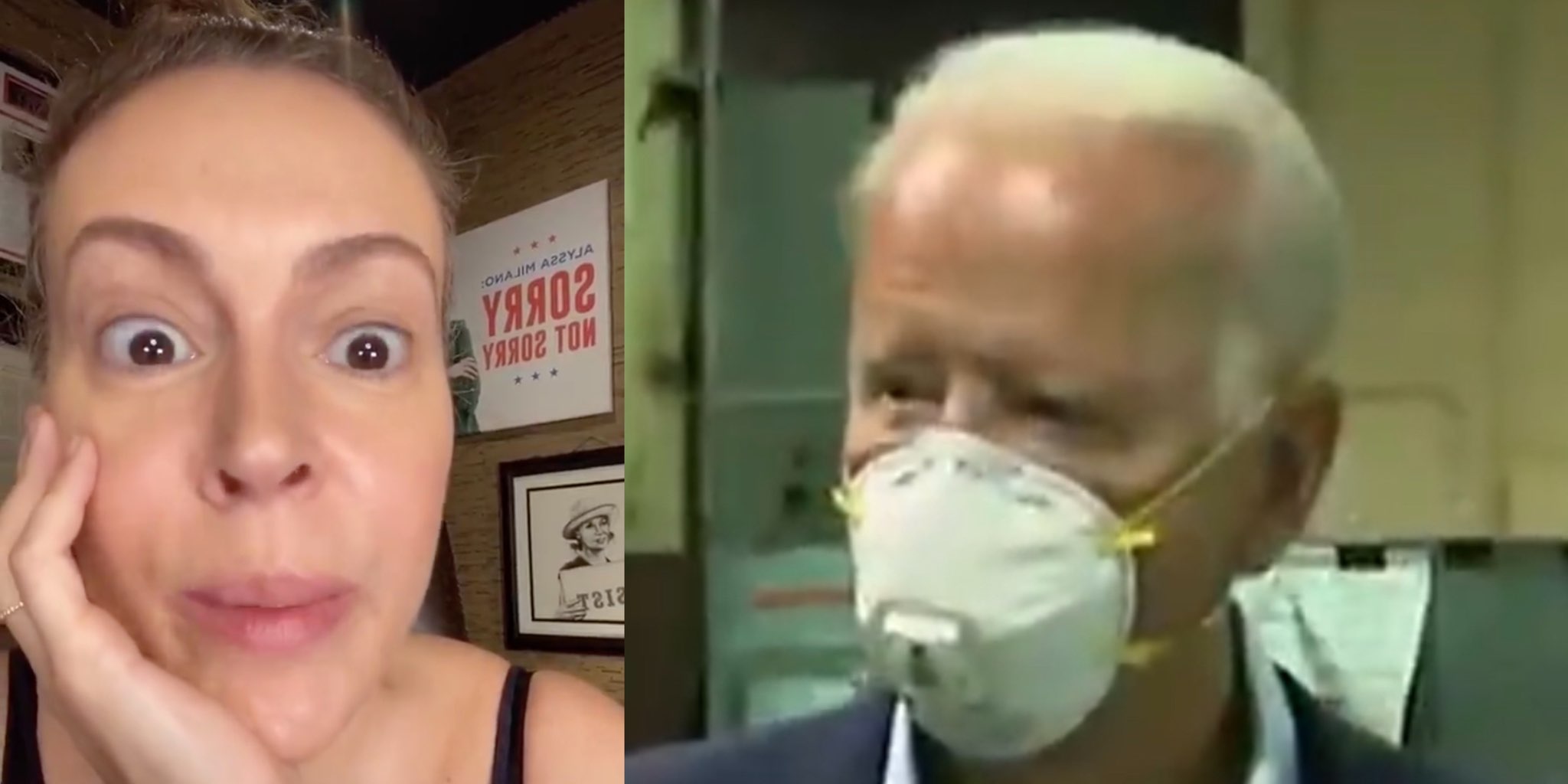 Alyssa Milano Posts Bizzare Video Insisting Joe Biden Has New Amazing