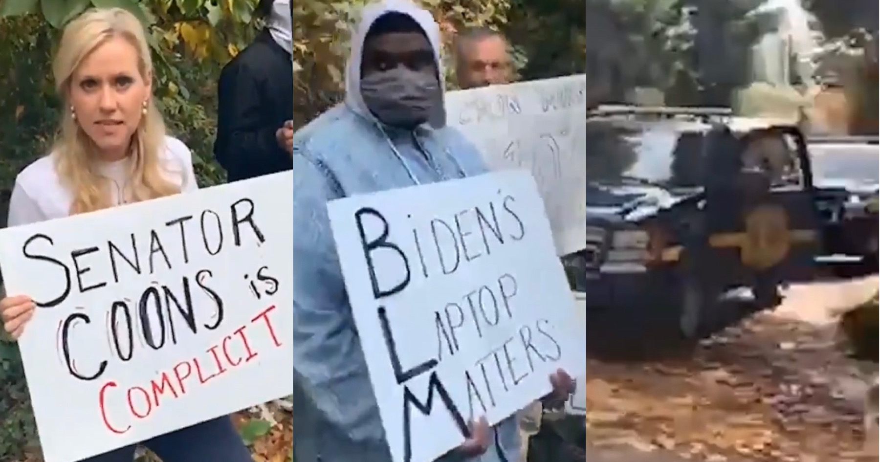 'Biden's Laptop Matters' Lauren Witzke Holds Protest in Front of Joe