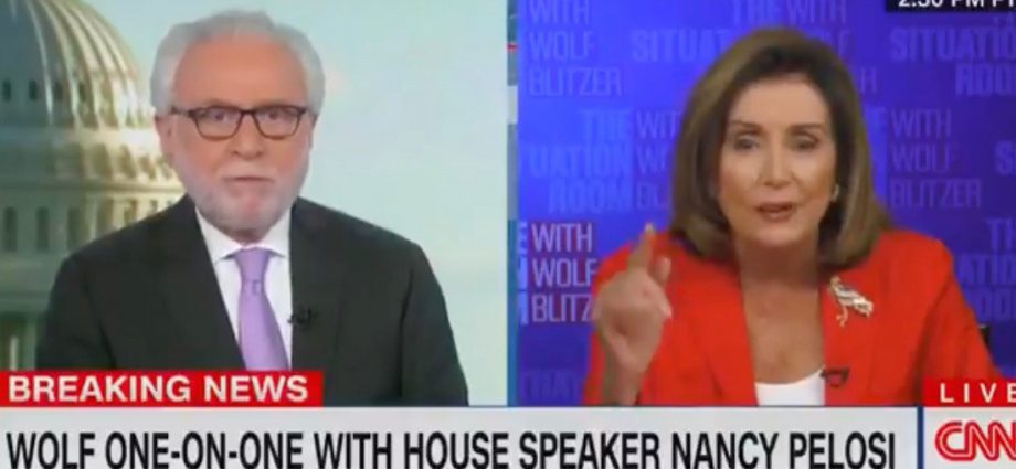 Pelosi Melts Down On Cnn After Wolf Blitzer Suggests She Take Trump S Coronavirus Deal Media