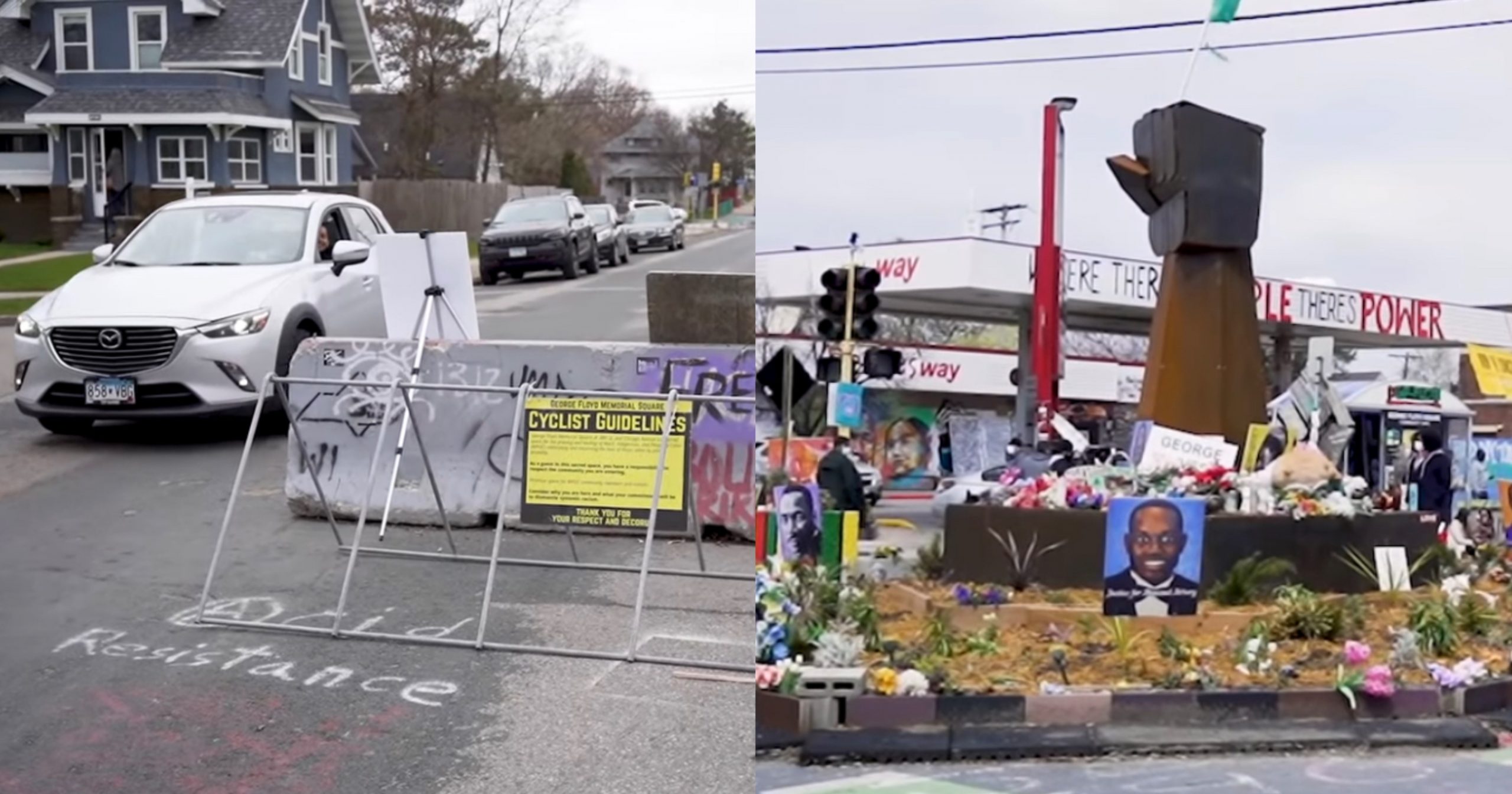 George Floyd Square Barriers Removed By Minneapolis City Workers Before Being Put Up Again