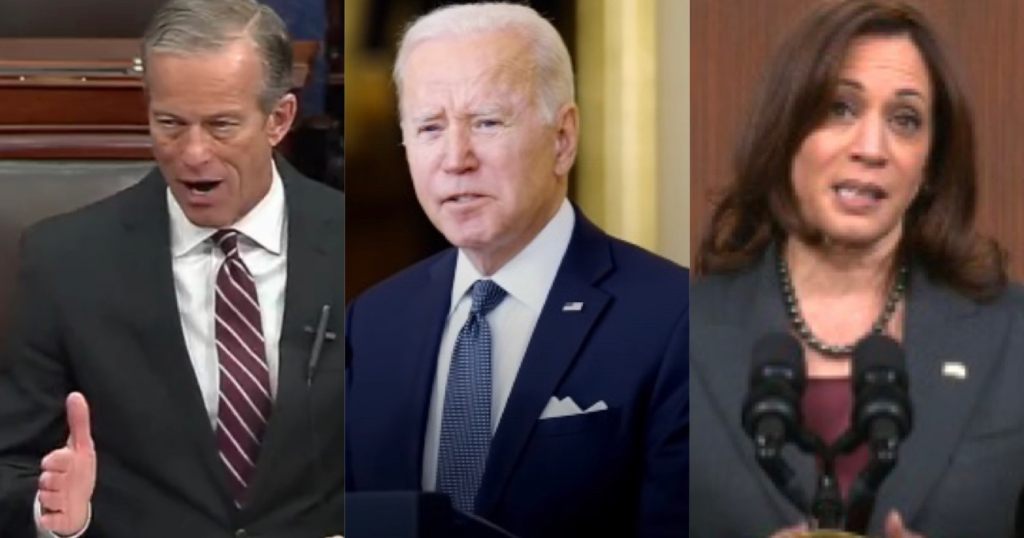 GOP Sen John Thune Eviscerates Joe Biden and 'Border Czar' Kamala ...